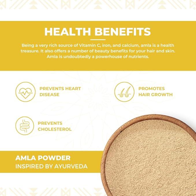 Nutty Yogi Amla Powder 100g | Organic Amla Indian Gooseberry Powder for Hair Growth