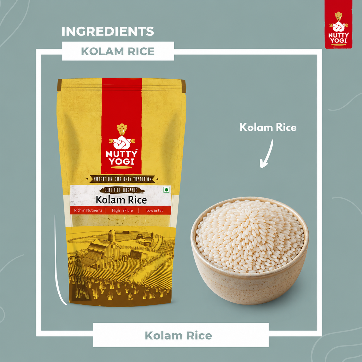 Nutty Yogi Kolam Rice
