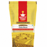 A stand-up pouch of Nutty Yogi Oats Bran, featuring a bright yellow and red design with an illustration of a farm at the bottom.