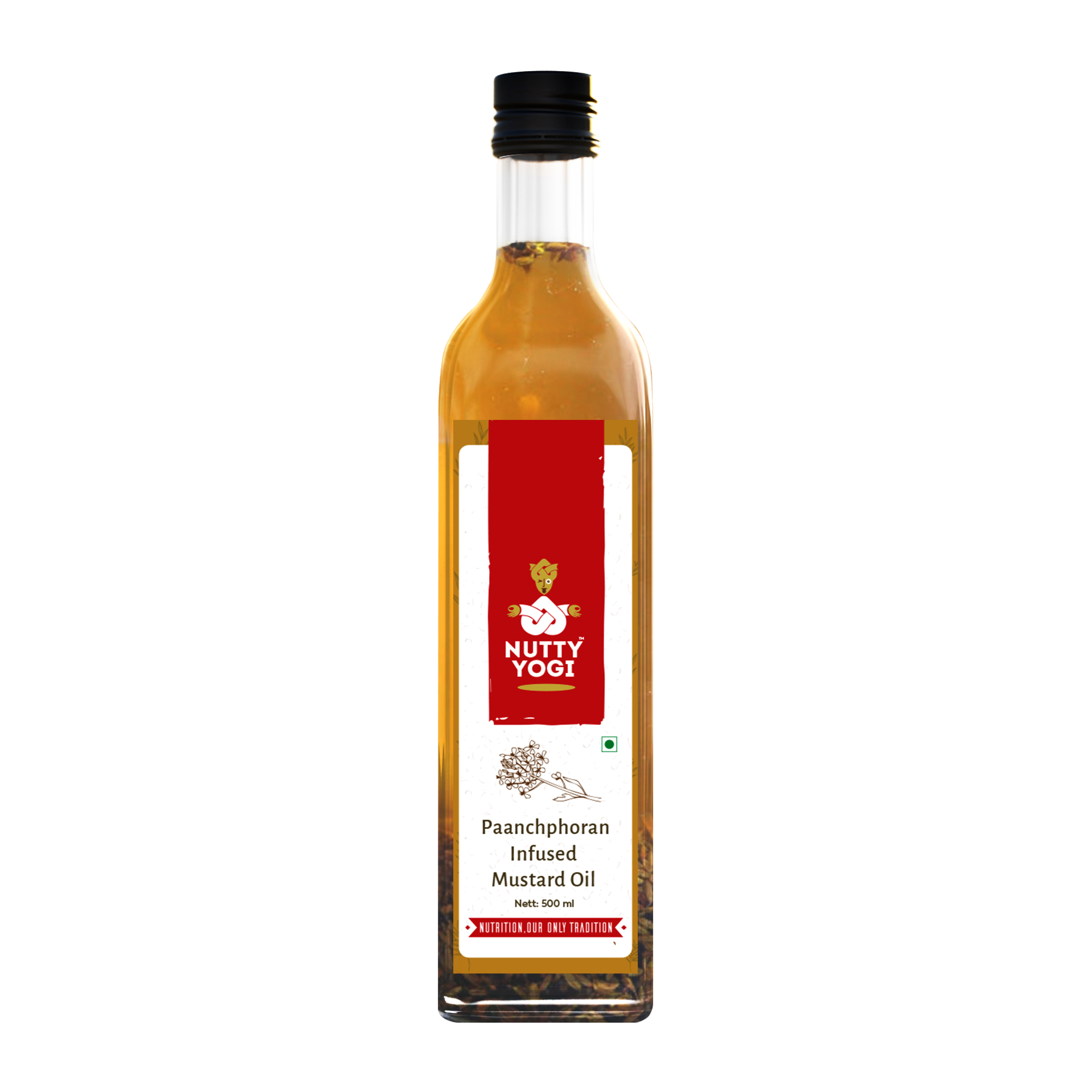 Nutty Yogi Panchphoran Infused Mustard Oil 500ml