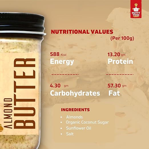 Nutty Yogi Almond Butter 200 Gm