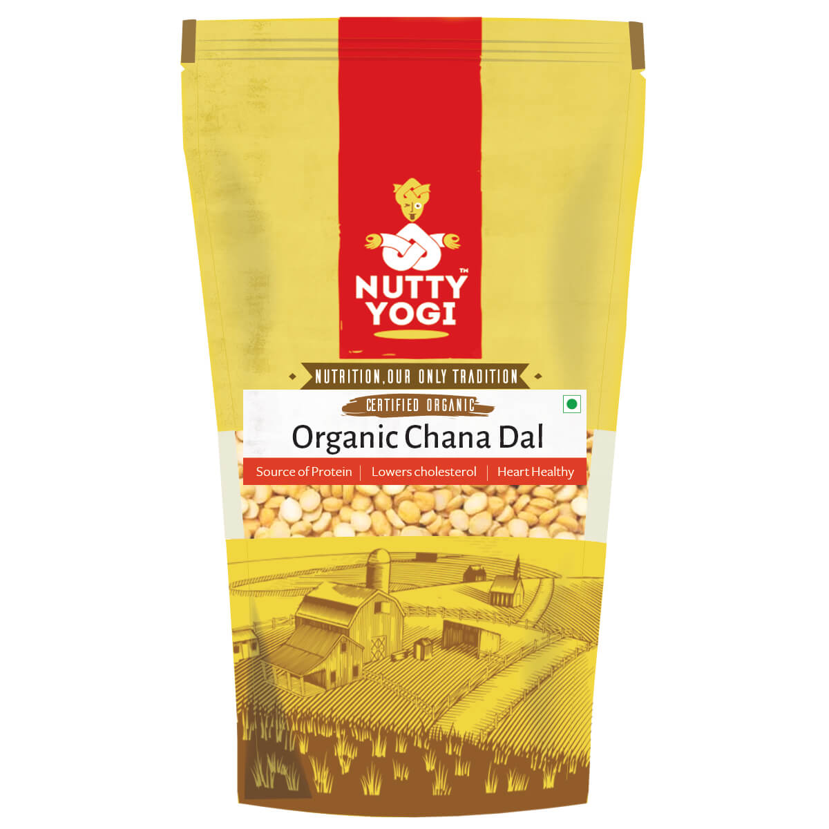 Nutty Yogi Organic Chana Daal 500 gm