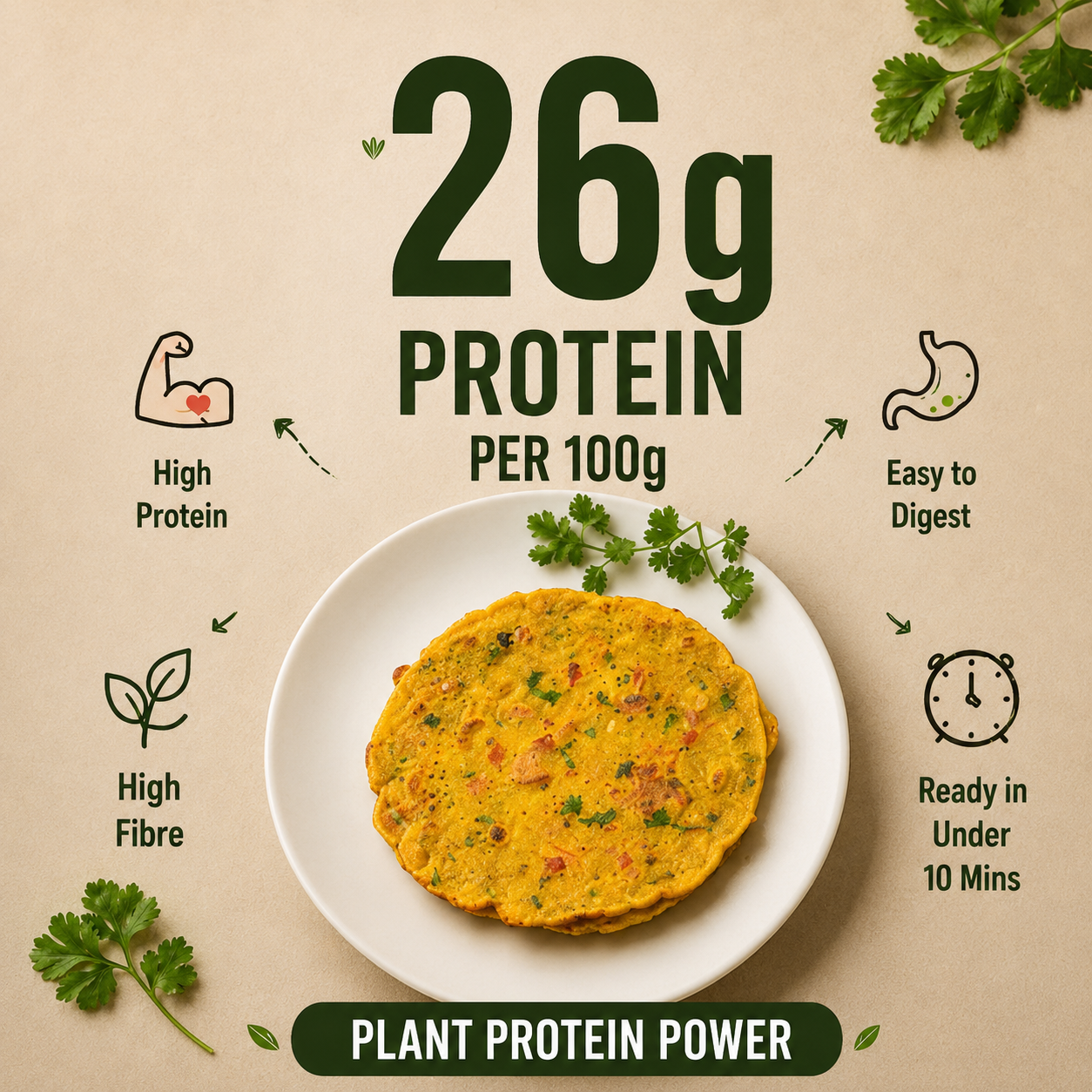 Nutty Yogi Power Protein Cheela