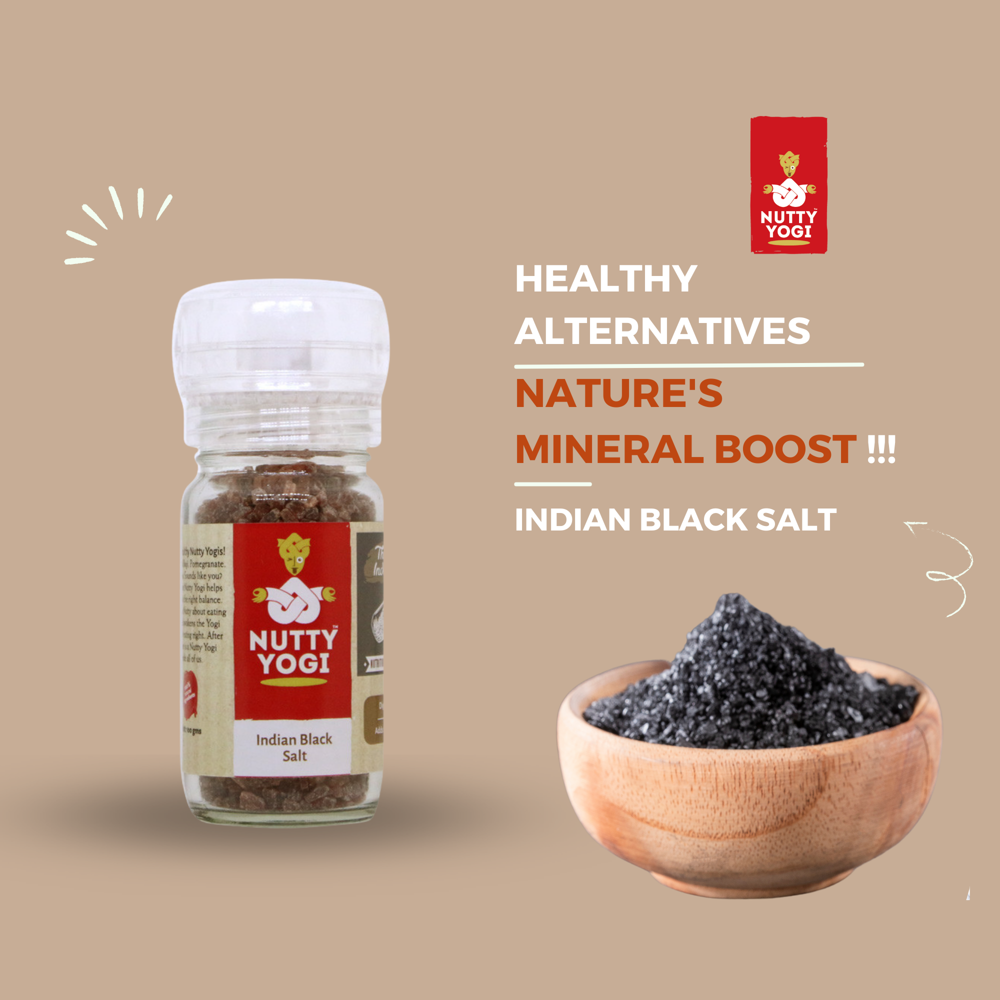 Nutty Yogi Indian Black Salt 100gm