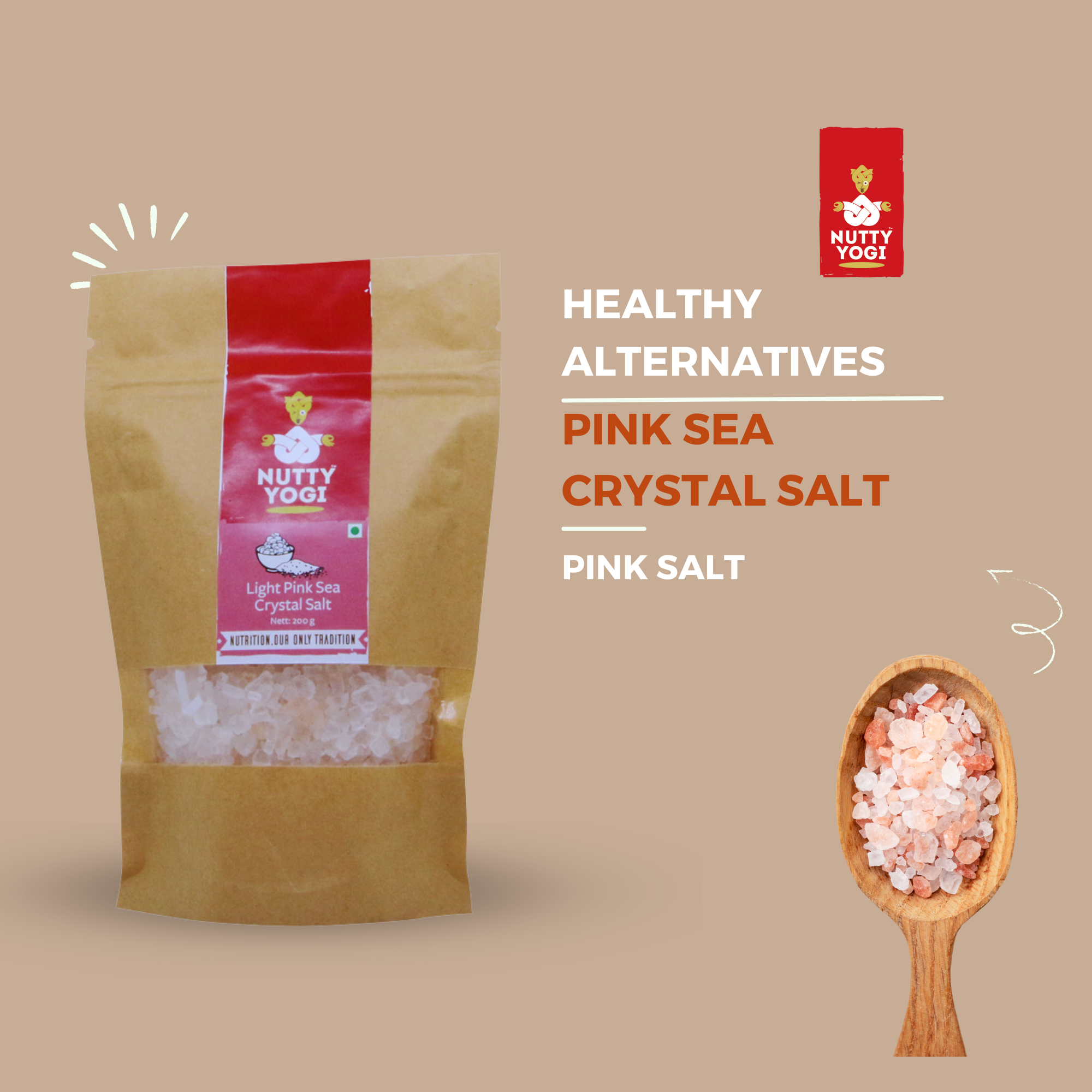 Nutty Yogi Light Pink Sea Crystal Salt