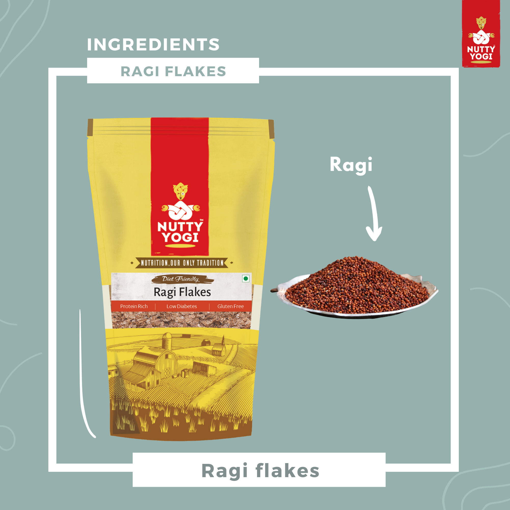 Nutty Yogi Ragi Flakes 400gm