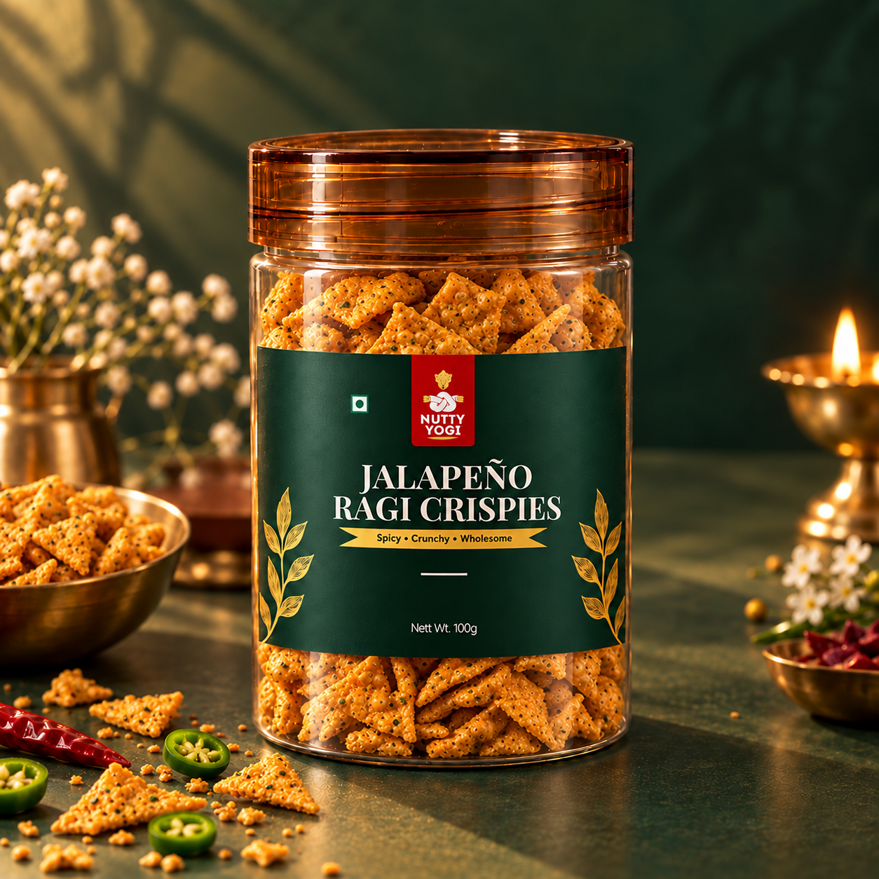 Nutty Yogi Festival Gift Snack Box for Family, Friends | Festive Gifting |Corporate Gifting I Healthy Snacks, Premium, Gift Hamper | 6 Snacks( Any 2 Chips, Any 2 Makhana, Any 2 Bhujiya)