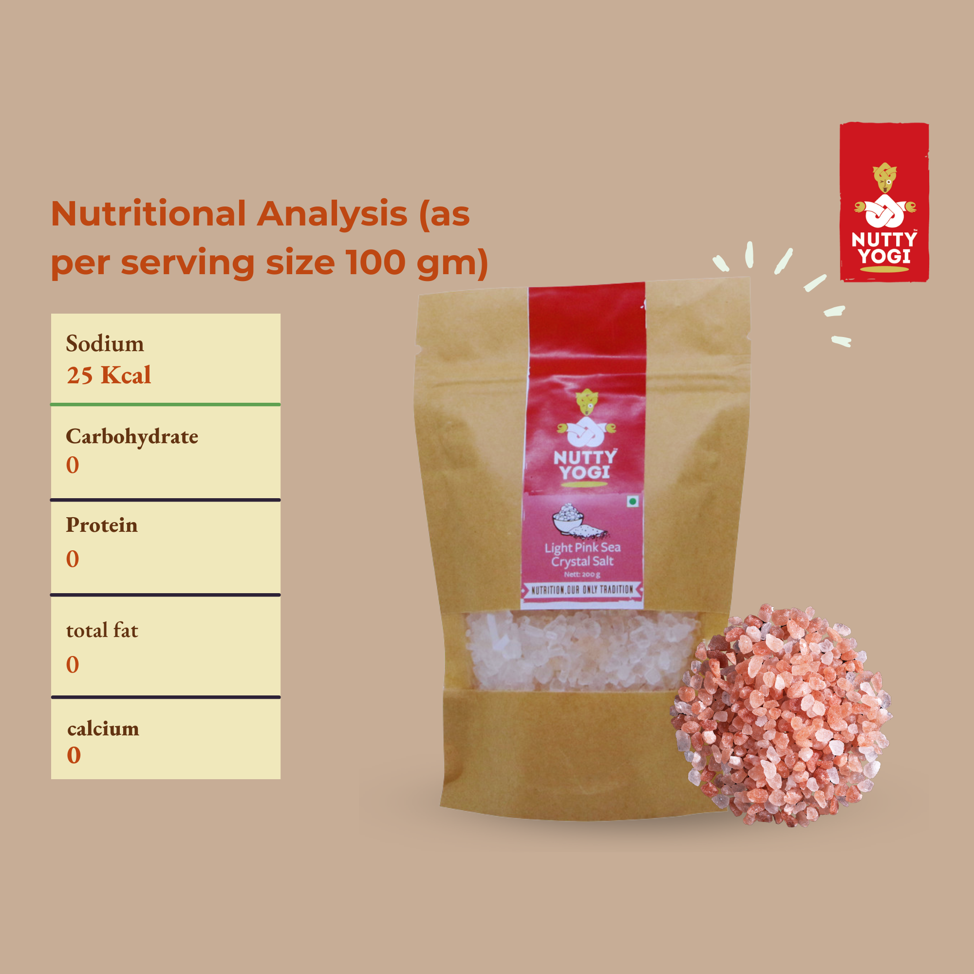 Nutty Yogi Light Pink Sea Crystal Salt