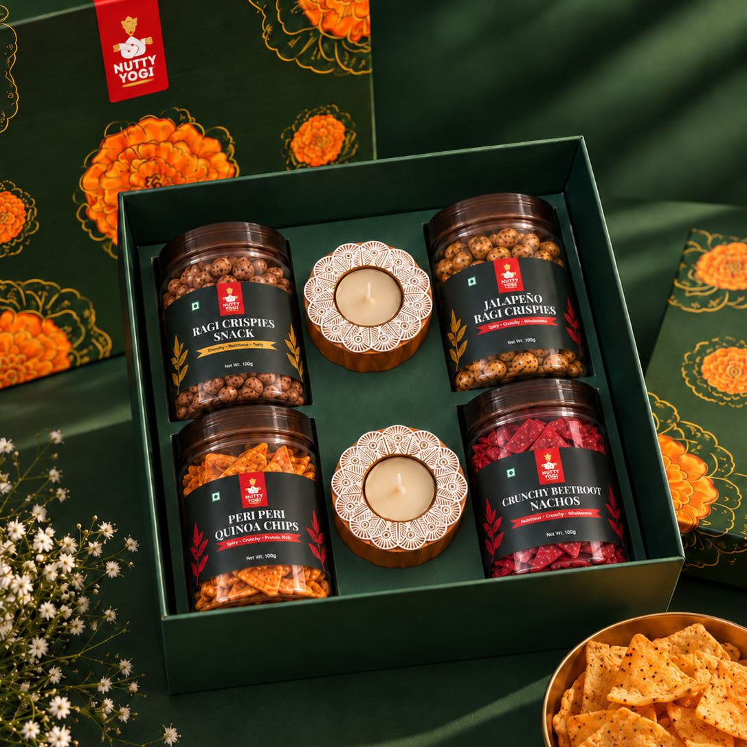 Nutty Yogi Healthy Snacking Curated Gift Box (4x100g)