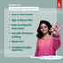 Promotional graphic for Nutty Food's Black Chana Atta (Sattu) featuring a list of benefits on the left and a smiling woman on the right making an 'OK' gesture. The background is a muted sage green, and the Nutty Food logo is visible in the top right corner.