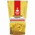 A stand-up pouch of Nutty Yogi Sona Masoori Rice (Unpolished) on a plain white background. The packaging is primarily yellow with a bold red vertical stripe, featuring the Nutty Yogi brand logo and an illustration of a rice field at the bottom.