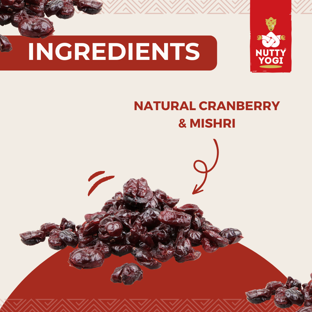 Nutty Yogi Cranberry 650g | Cranberry, Healthy Snack for kids and adults | High Nutrient and Antioxidant
