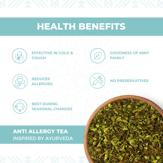 Nutty Yogi Anti Allergy Tea | Herbal Green Tea with Spearmint, Pepperm