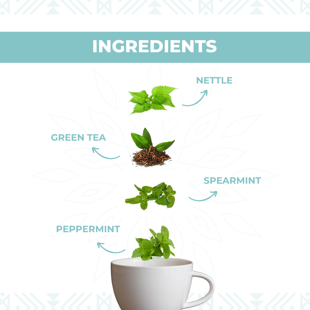 Nutty Yogi Anti Allergy Tea | Herbal Green Tea with Spearmint, Peppermint and Nettle Leaves I 50g