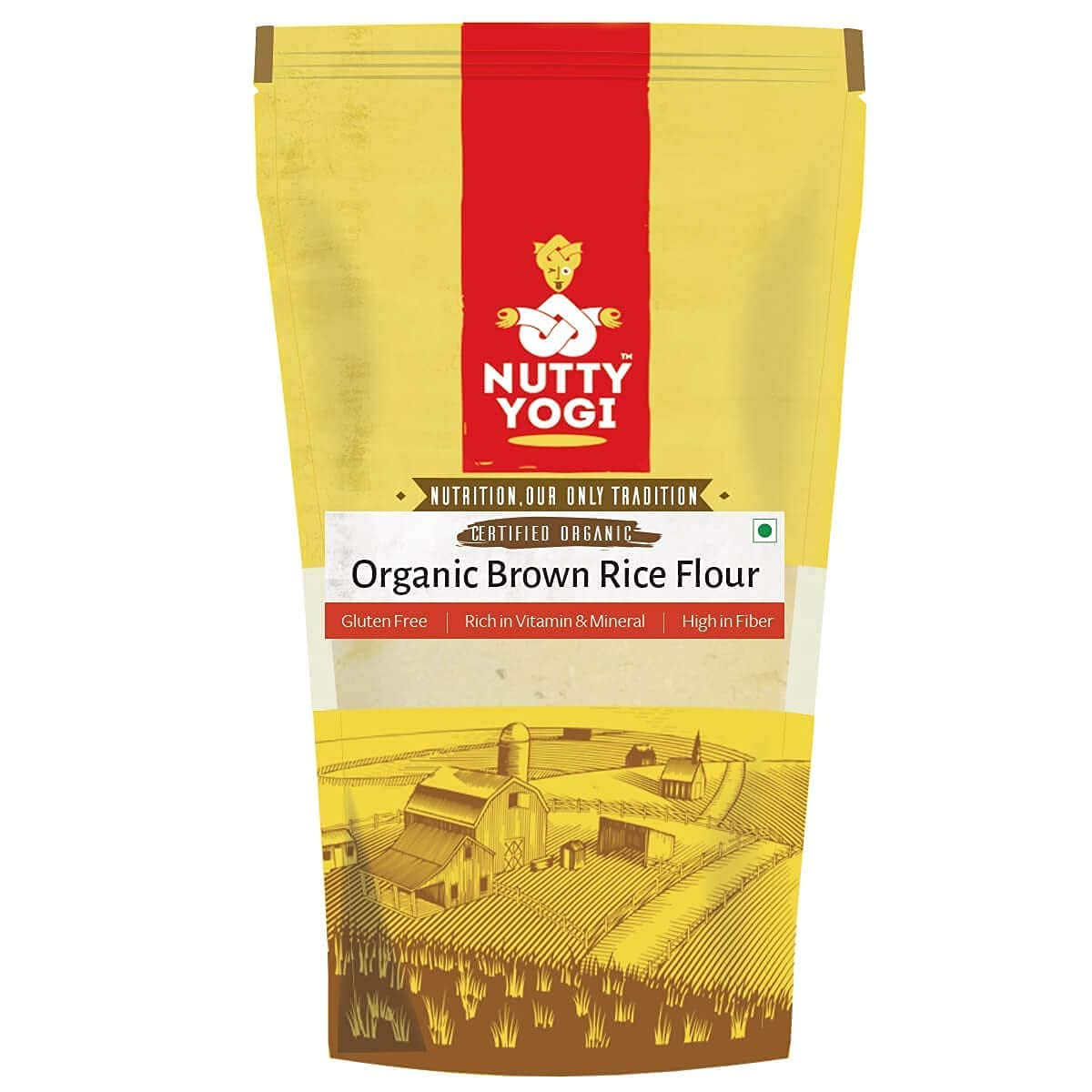 Nutty Yogi Gluten Free Organic Brown Rice Flour 400gm