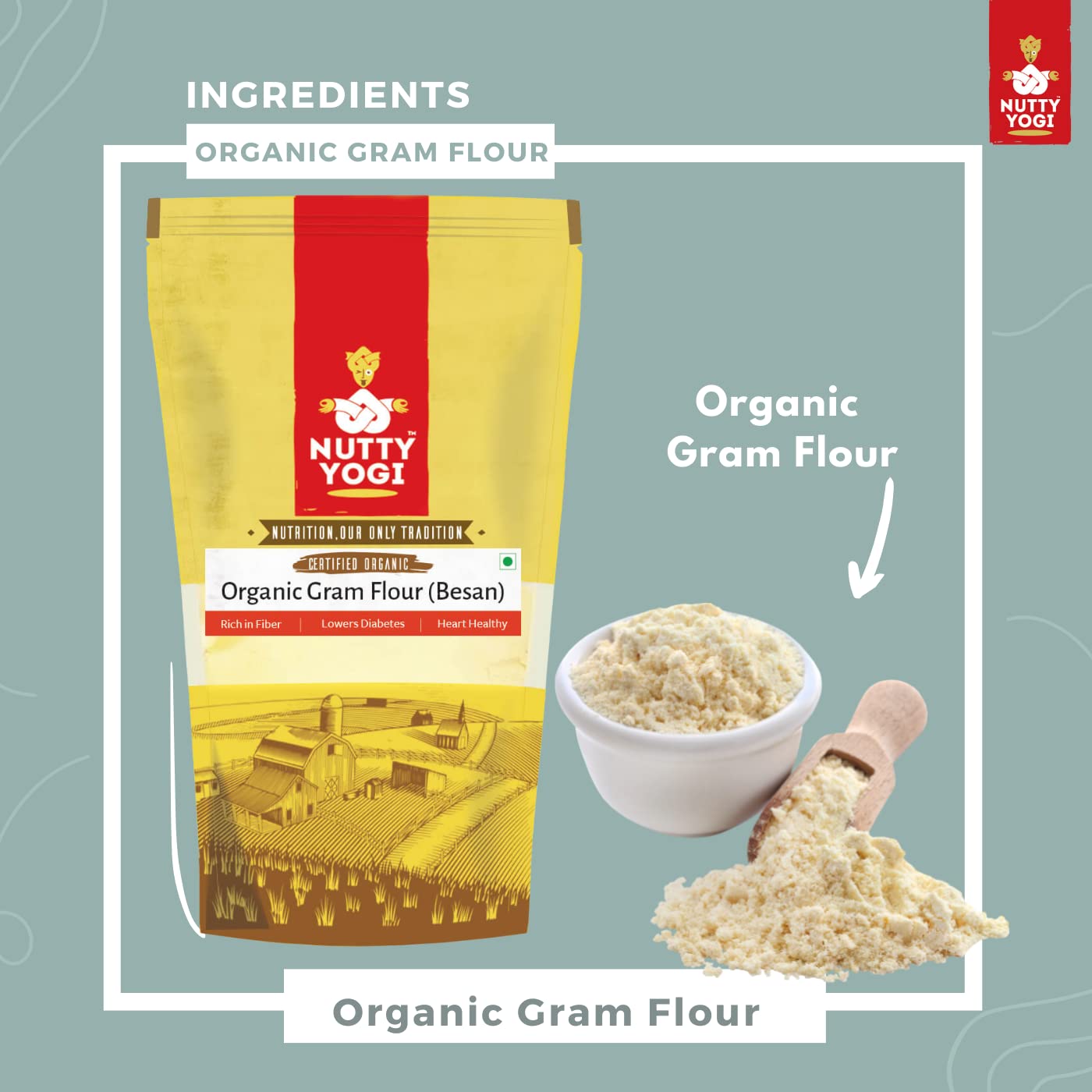 Nutty Yogi Organic Mixed Lentil Flour