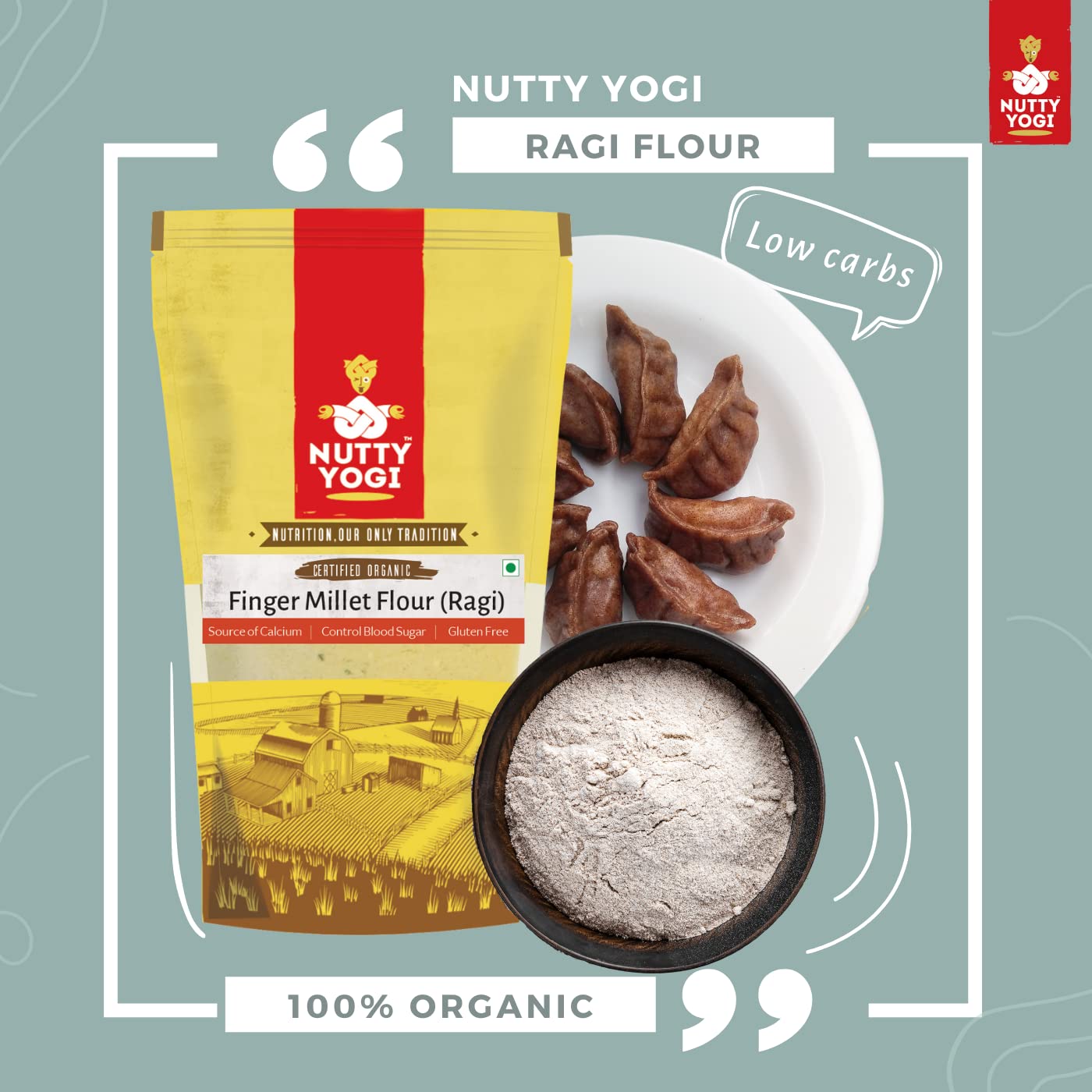 Nutty Yogi Finger Millet Flour / Ragi Atta