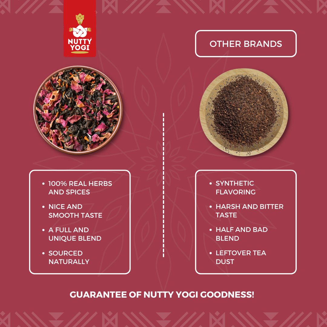 Nutty Yogi Mood Booster Tea | 50g | Rose Green Tea