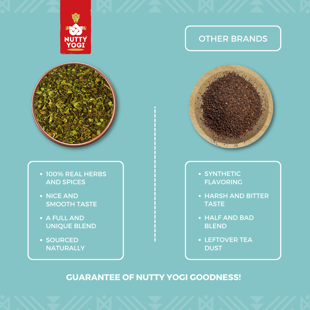 Nutty Yogi Anti Allergy Tea | Herbal Green Tea with Spearmint, Peppermint and Nettle Leaves I 50g