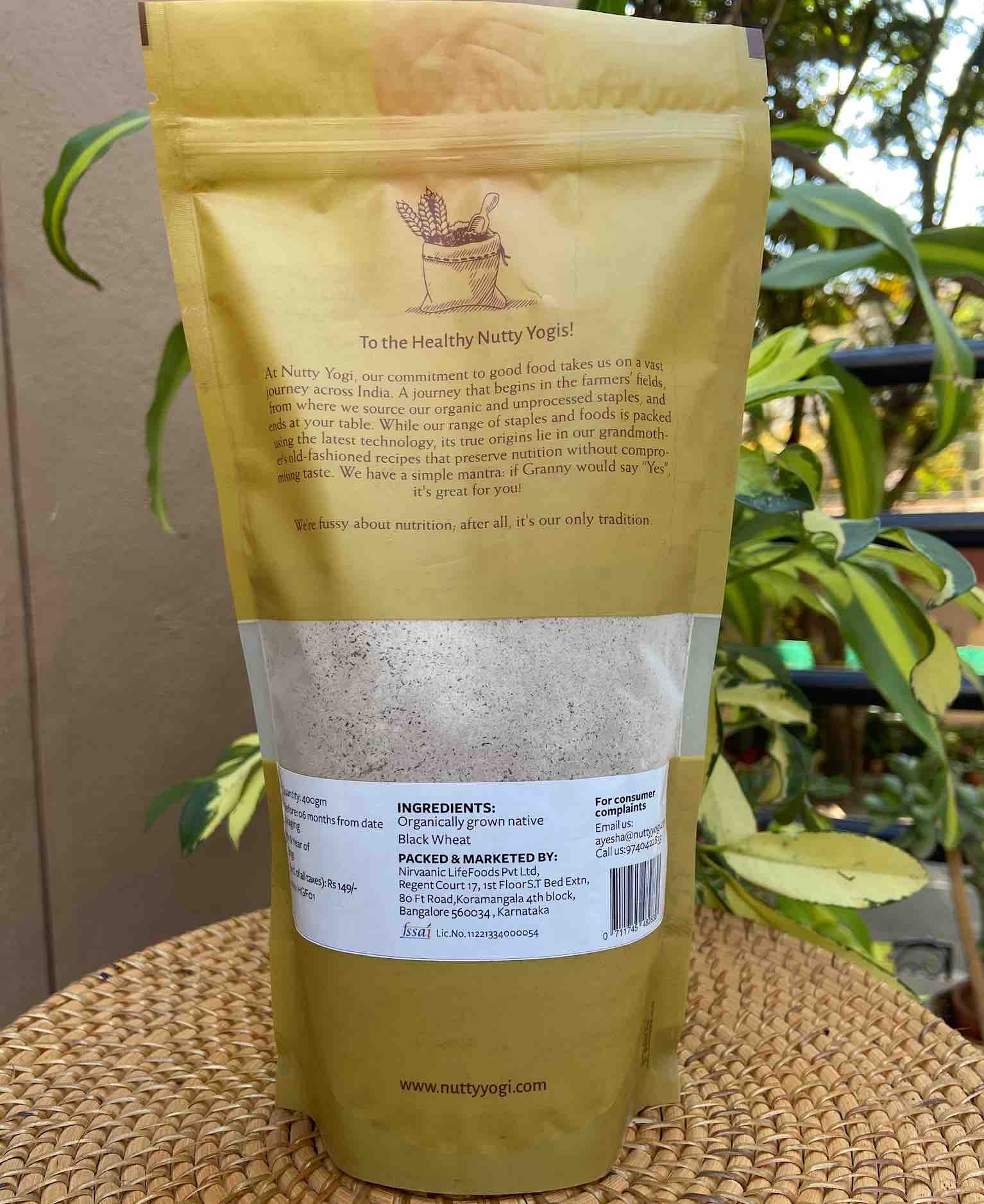 Nutty Yogi Organic Black Wheat Flour