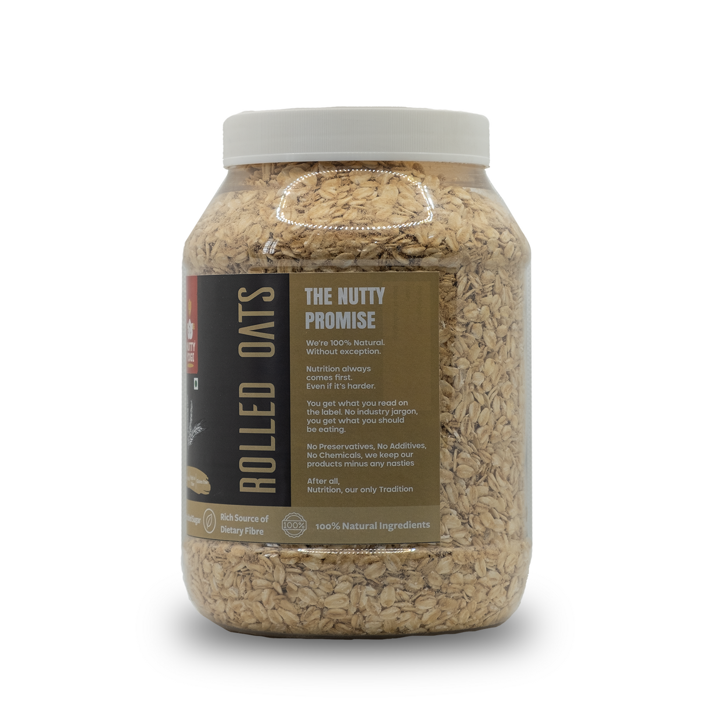 Nutty Yogi Gluten Free Rolled Oats Jar 1.2kg