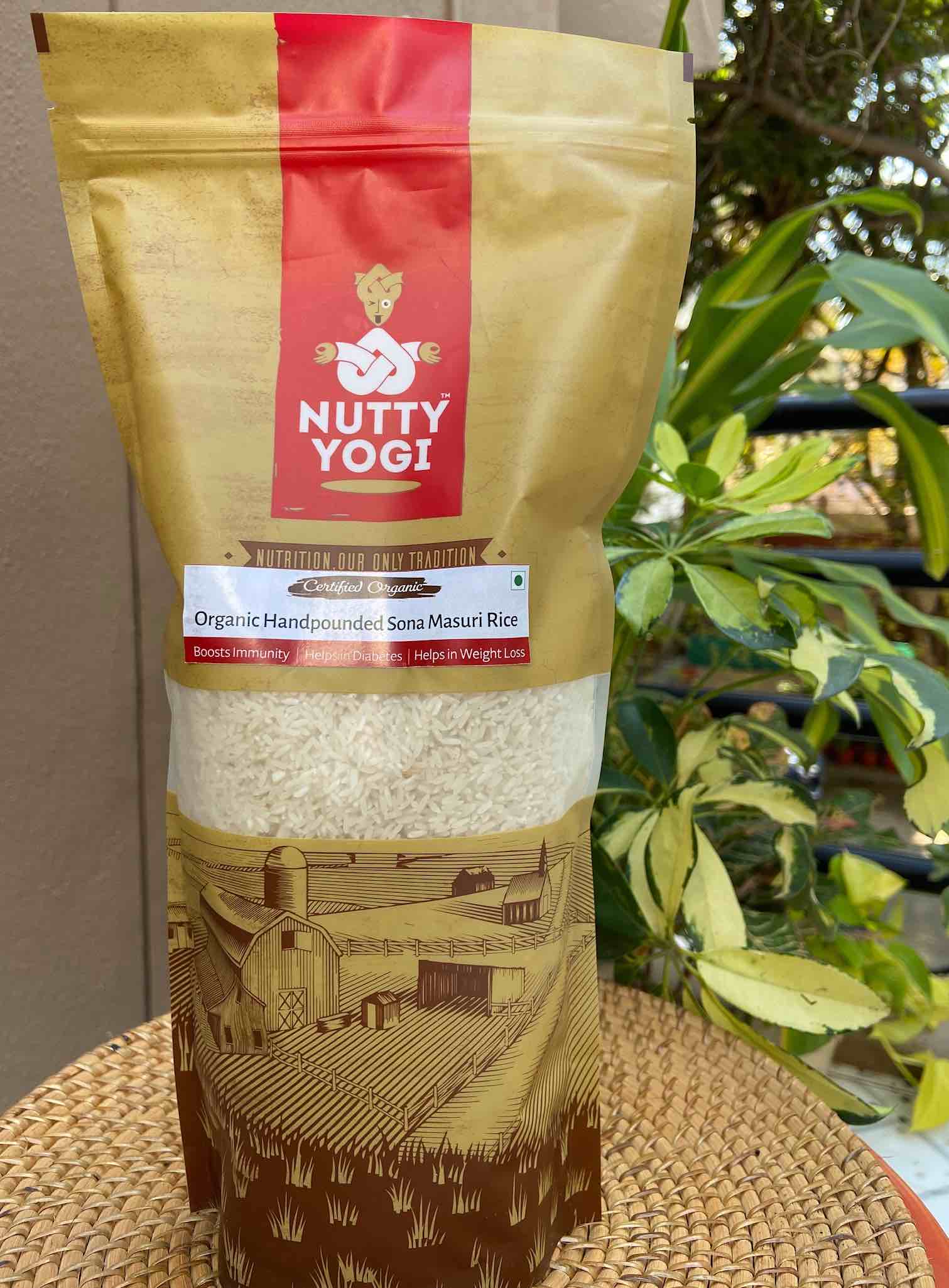 Nutty Yogi Organic Handpounded Sona Masoori Rice