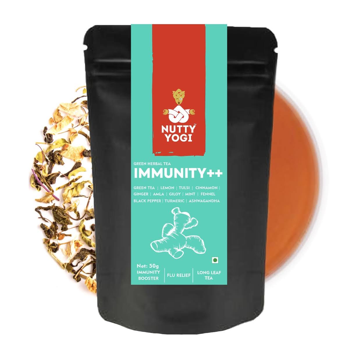 Immunity Plus Plus Tea  | Herbal Green Tea with active herbs like Giloy, Ashwangandha, Tulsi etc.