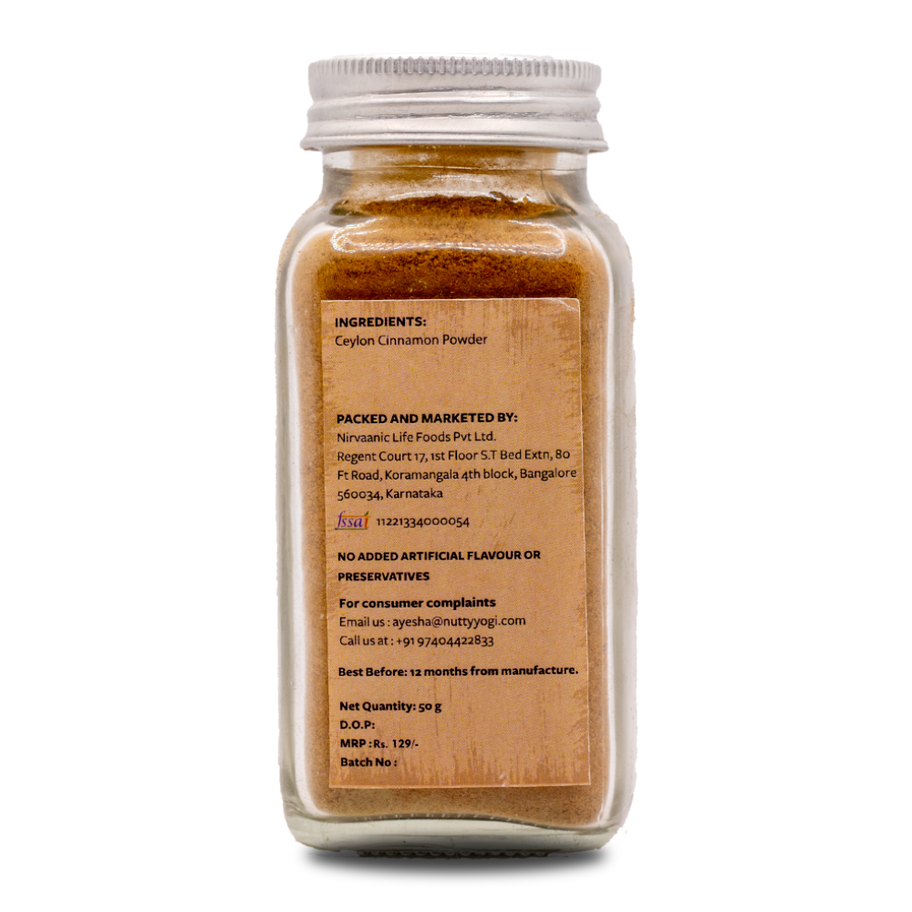 Nutty Yogi Ceylon Cinnamon Powder 50 gm