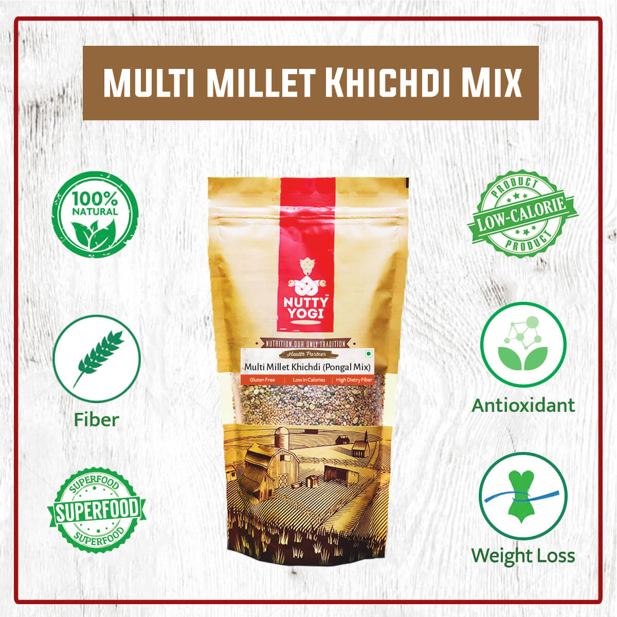 Multi Millet Khichdi Mix / Pongal Mix.