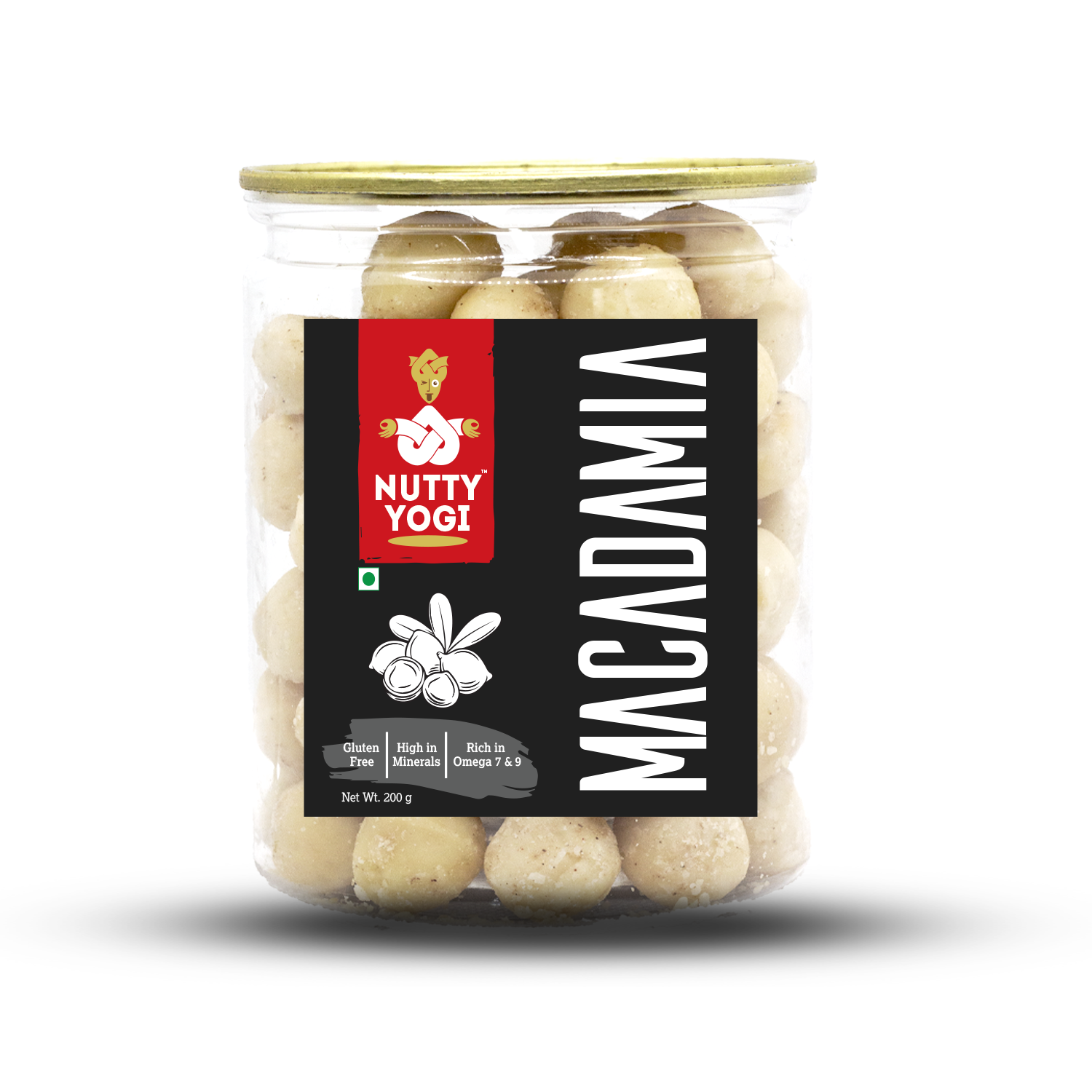 Nutty Yogi Australian Macadamia Nuts 200g (pack of 1)