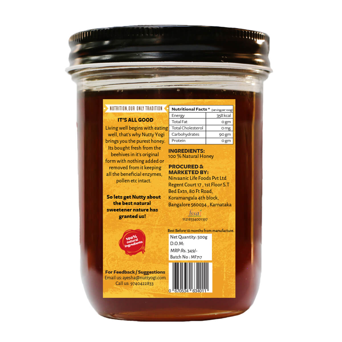 Multiflora Dark Honey.