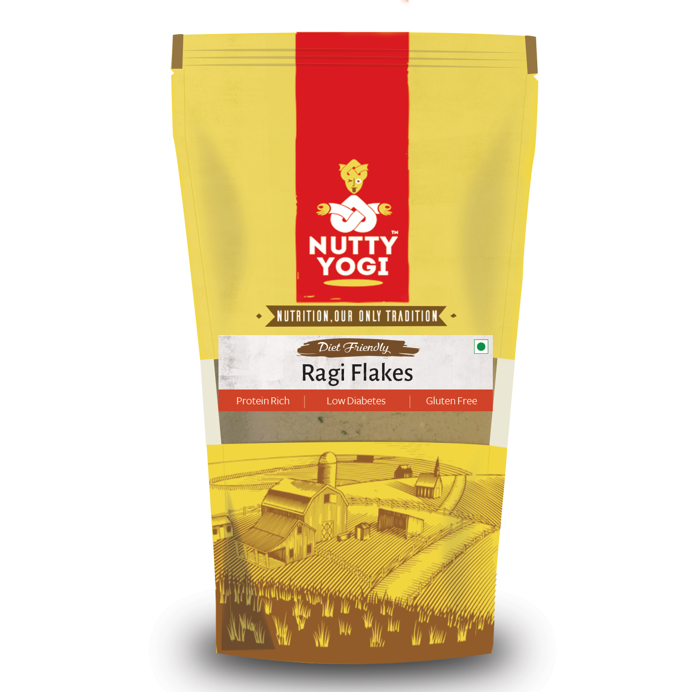 Nutty Yogi High Energy Breakfast Mix (Rolled Oats, Green Moong Cheela Mix, Amaranth Cheela, Ragi Flakes, Dark Choco Granola)